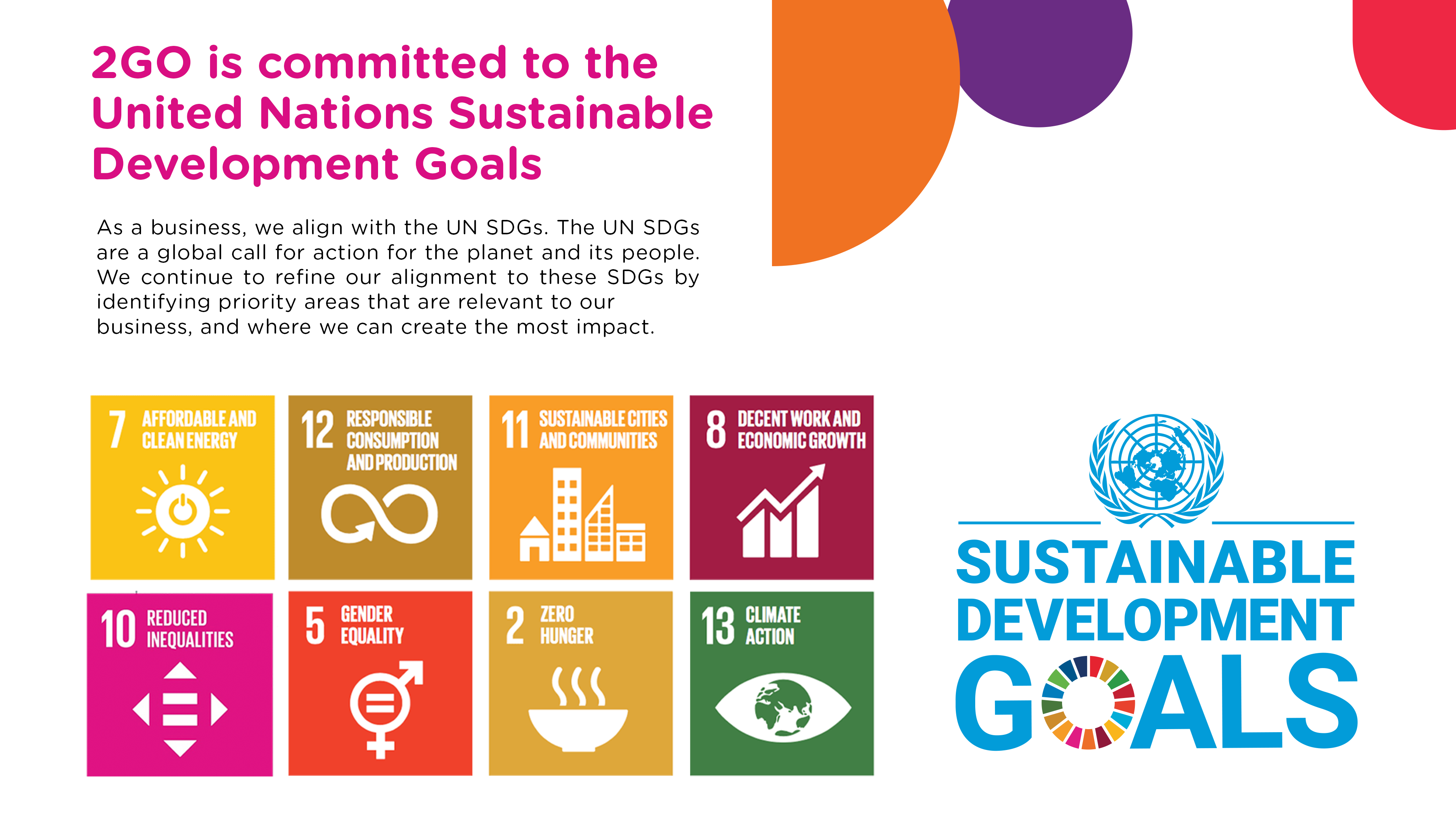 2 - 2GO and UN SDGs